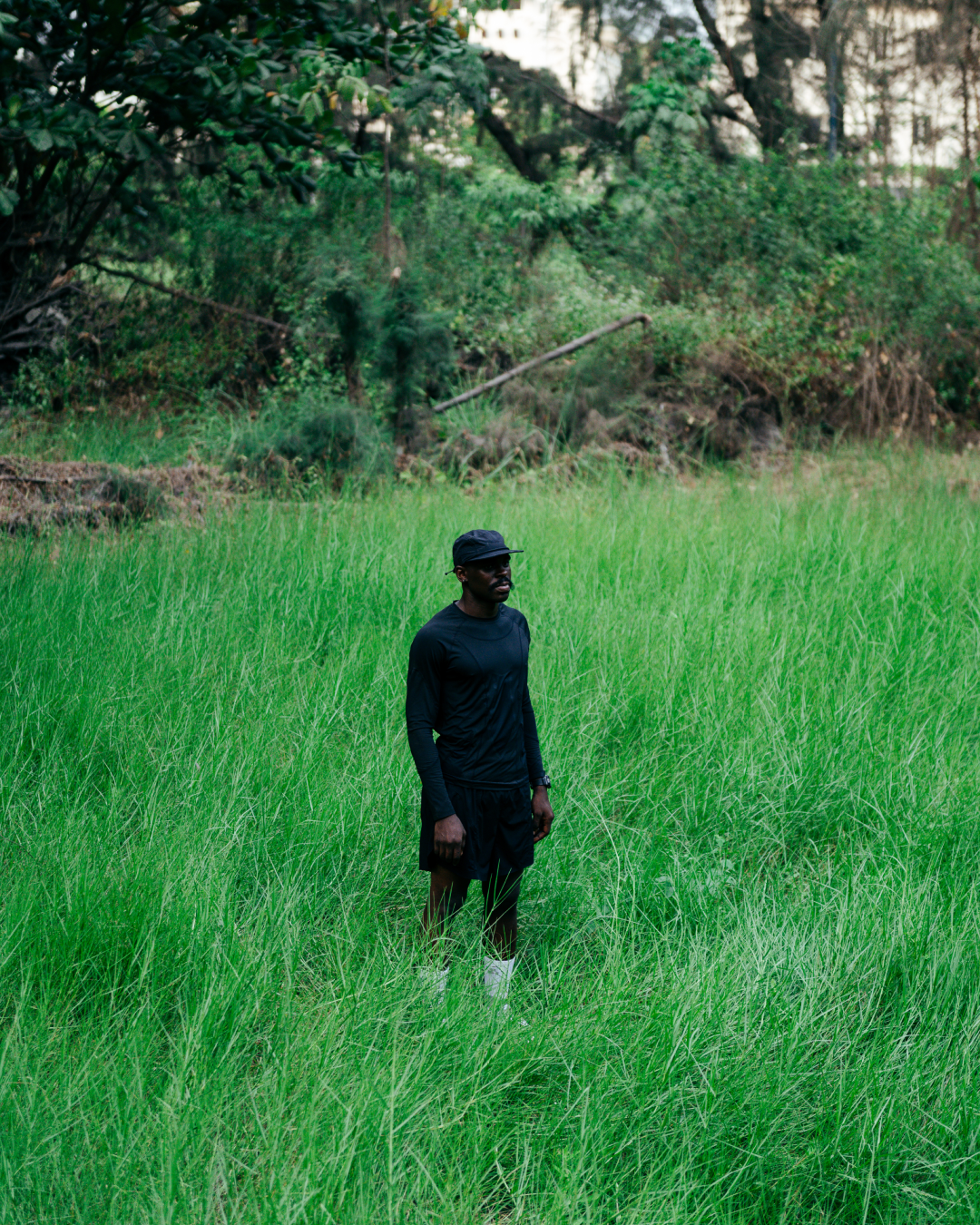 Black Fitted Long-Sleeve Top